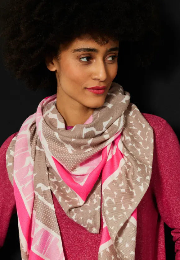 Street One - Printed Cosy Triangle Scarf - 572030