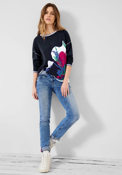Cecil - Flower Print Jumper - 302292