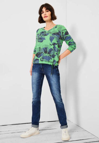Cecil - Cozy Big Flower Top - 319227
