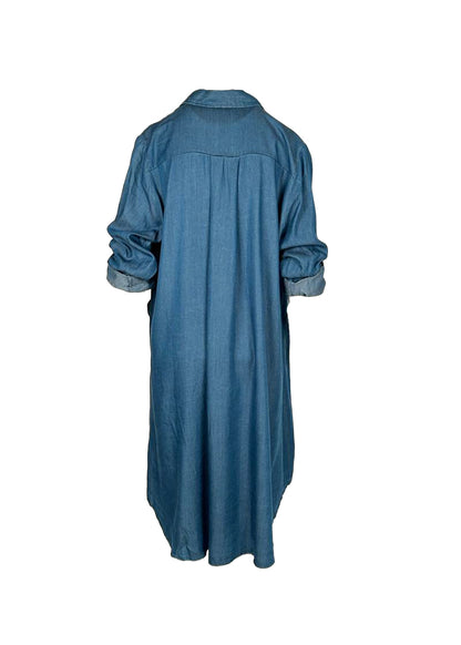 Lipstick - Long Denim A-Line Dress - 5503