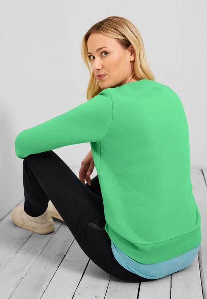 Cecil - Basic Sweatshirt with Wording - 302270