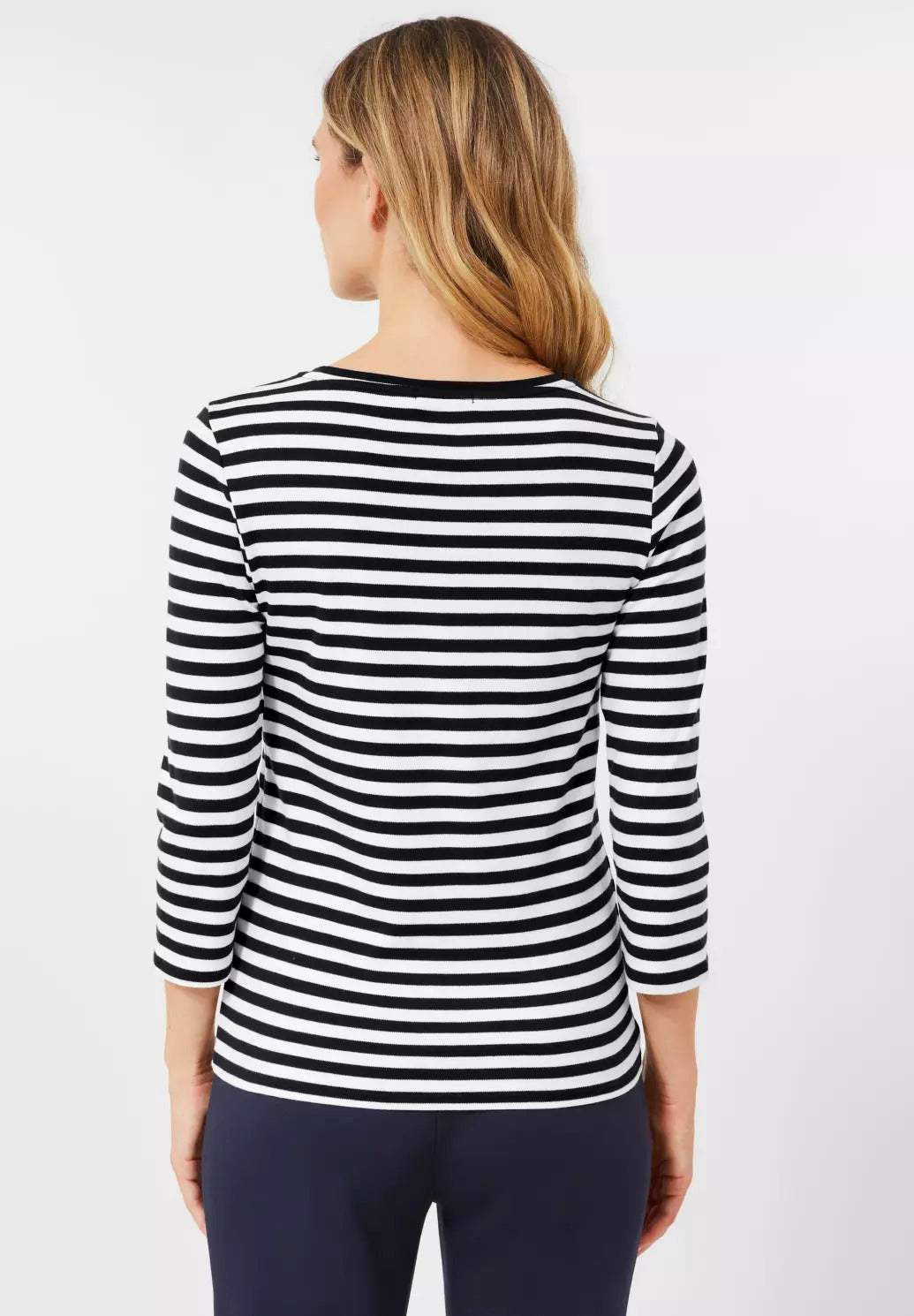 Cecil - Striped Boat-neck Top - 318453S