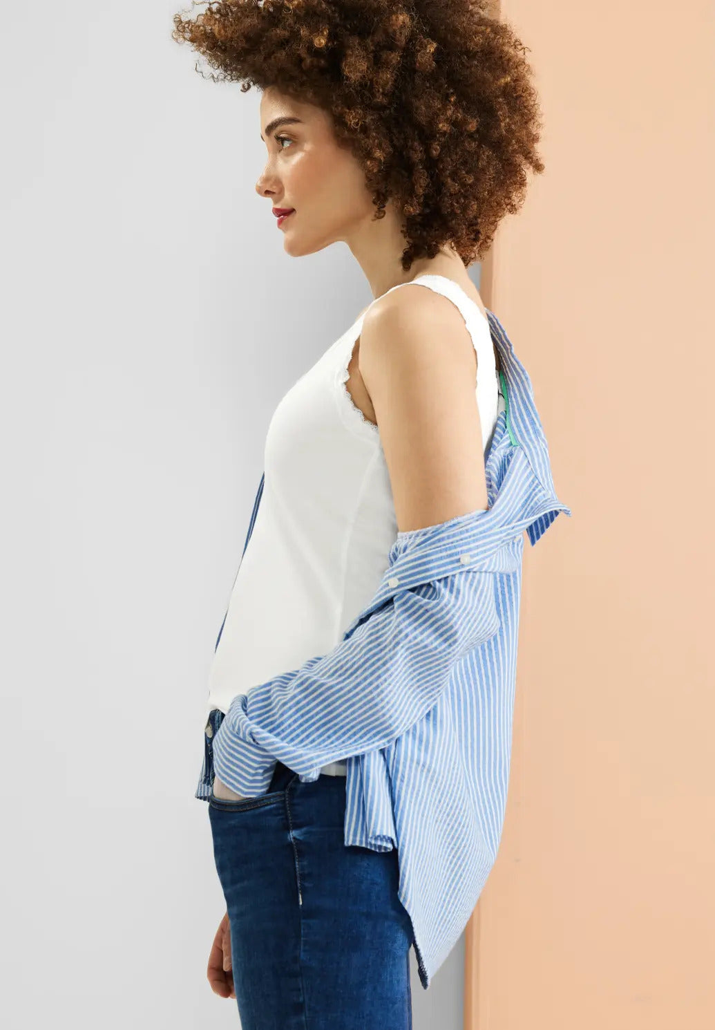 Street One - Top with Lace Tape - 319386