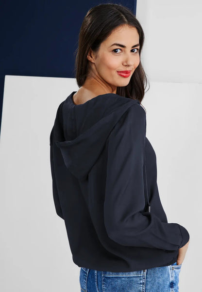 Street One - Hooded Blouse with Strings - 343707