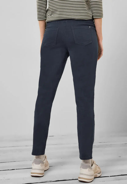 Cecil - Casual Fit Washed Trousers - 376158