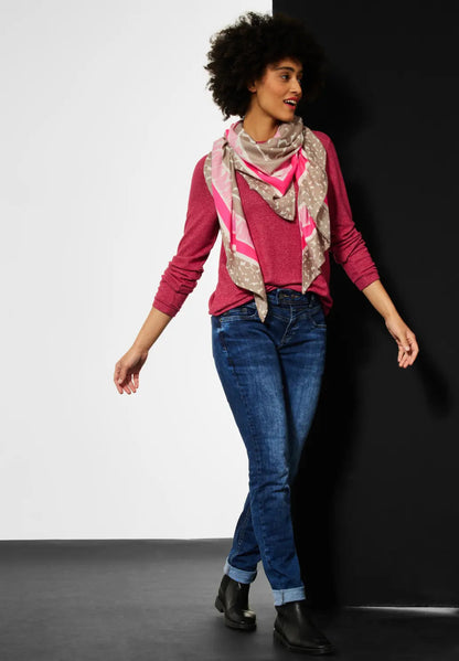 Street One - Printed Cosy Triangle Scarf - 572030