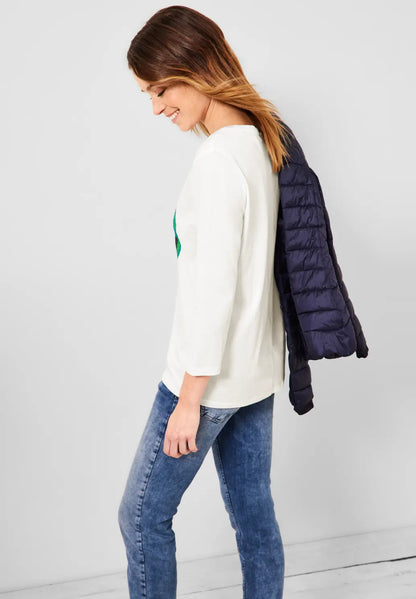 Cecil - Circle Front Print Top - 319111