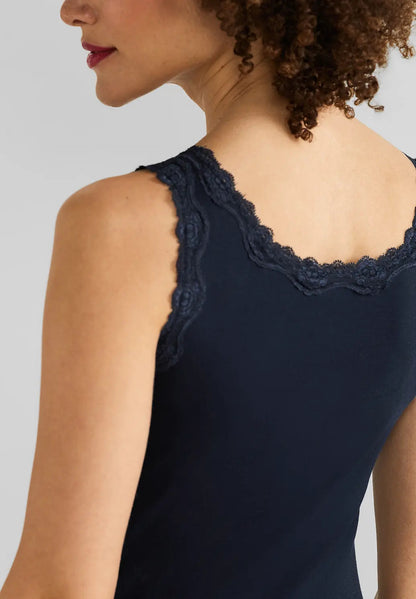 Street One - Top with Lace Tape - 319386