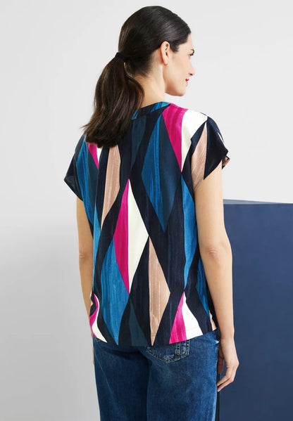 Street One - Shirt Blouse with Splitneck - 343852