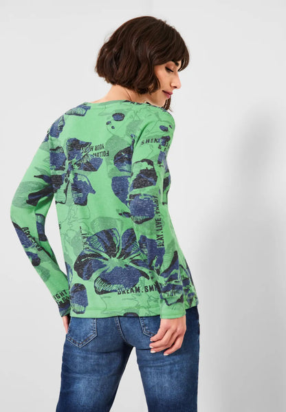 Cecil - Cozy Big Flower Top - 319227