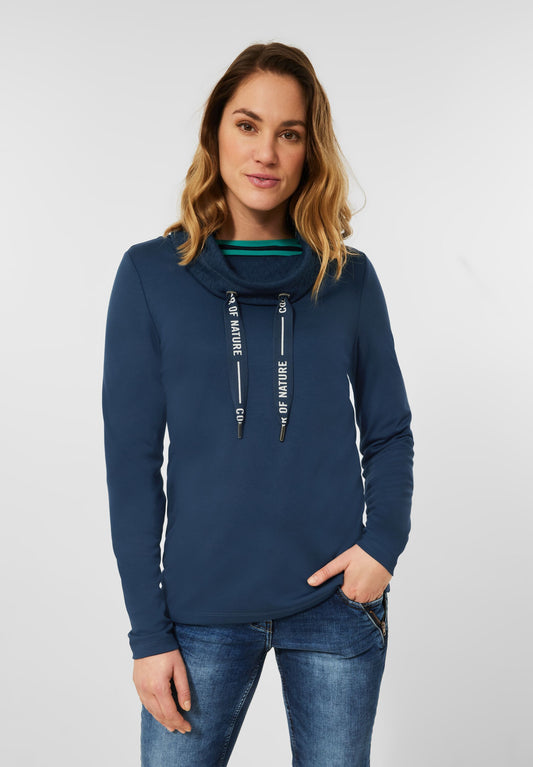 Cecil - Structured Mix Collared Hoody - 318980