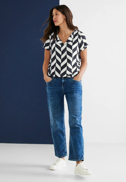 Street One - Printed Shirt Blouse - 343858