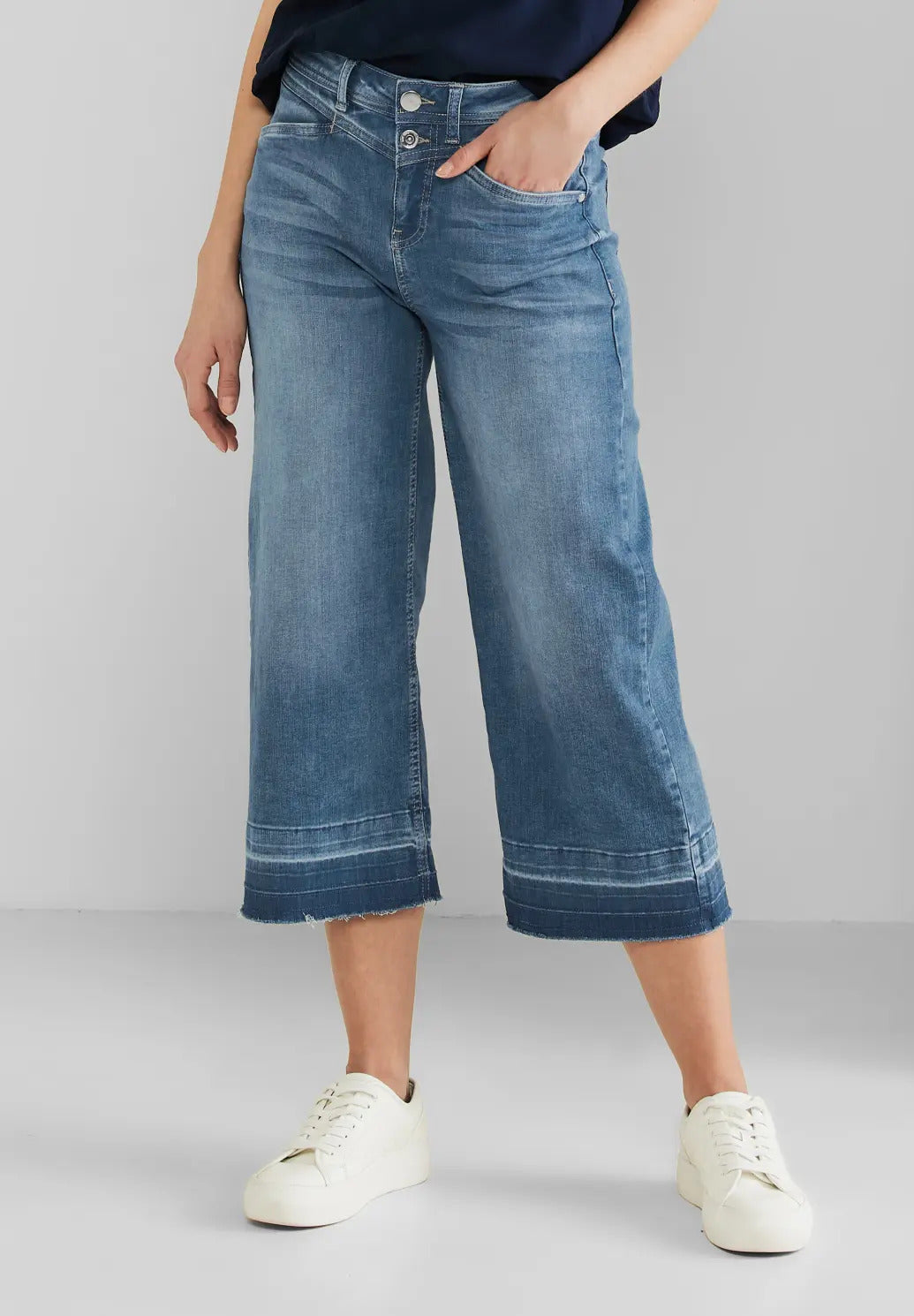 Street One - Casual Fit Culotte Jeans - 376432