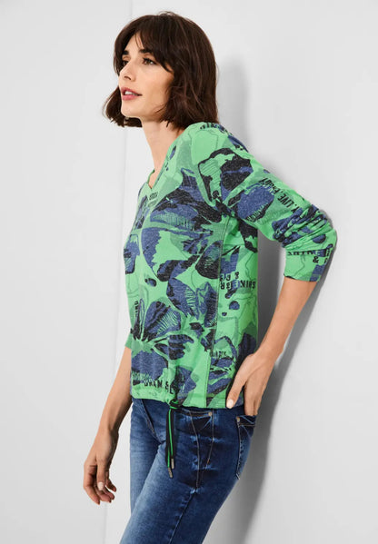 Cecil - Cozy Big Flower Top - 319227