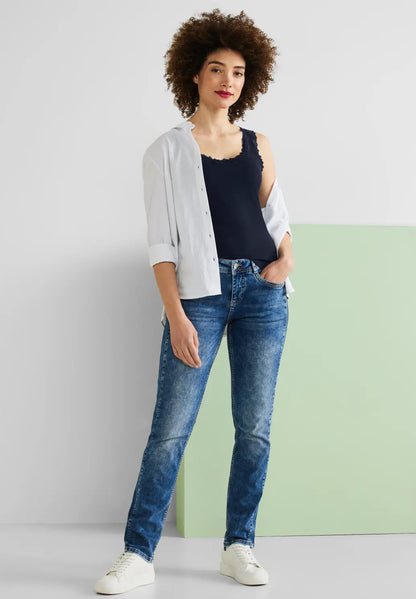 Street One - Top with Lace Tape - 319386
