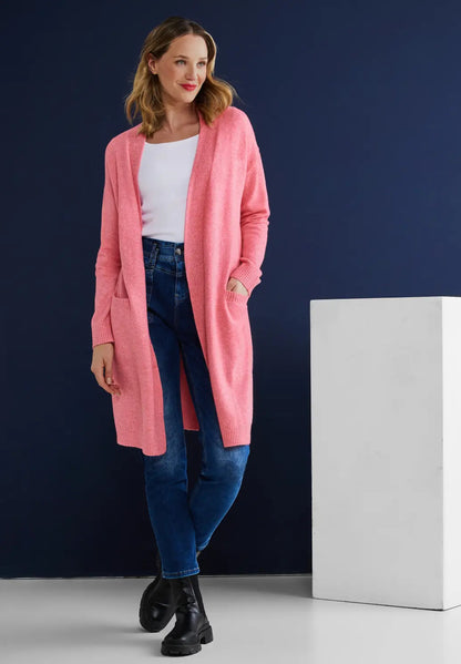 Street One - Long Structured Detailed Cardigan - 253554