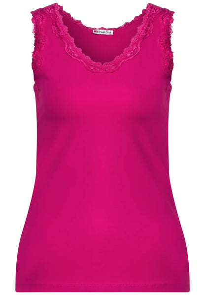 Street One - Top with Lace Tape - 319386