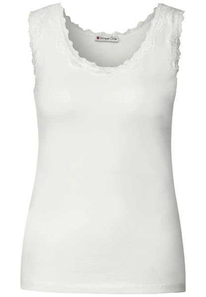 Street One - Top with Lace Tape - 319386