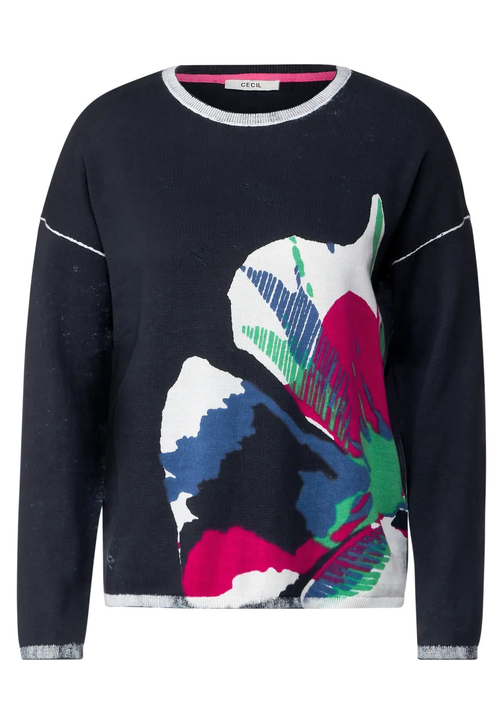 Cecil - Flower Print Jumper - 302292