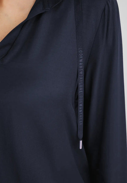 Street One - Hooded Blouse with Strings - 343707