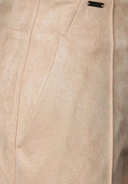 Street One - Wide Leg Velour Trousers - 375932