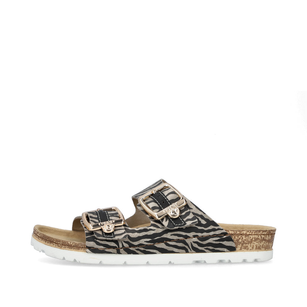 Rieker - Zebra Print Flat Sandal - 69850
