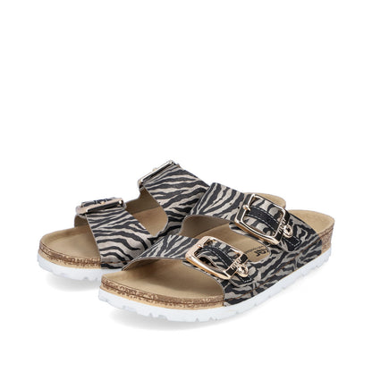 Rieker - Zebra Print Flat Sandal - 69850