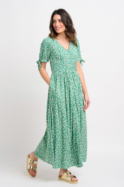 Brakeburn - Spring Garden Pintuck Maxi Dress - 10109