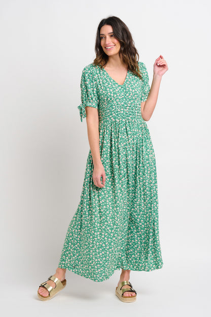 Brakeburn - Spring Garden Pintuck Maxi Dress - 10109