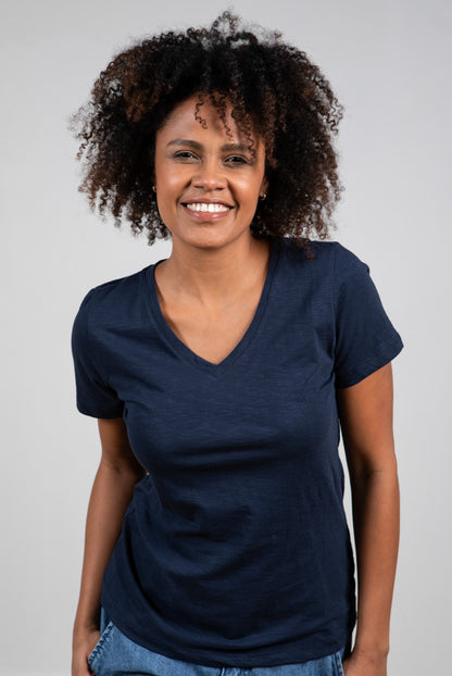 Lily & Me - Plain V-Neck Top - 23052