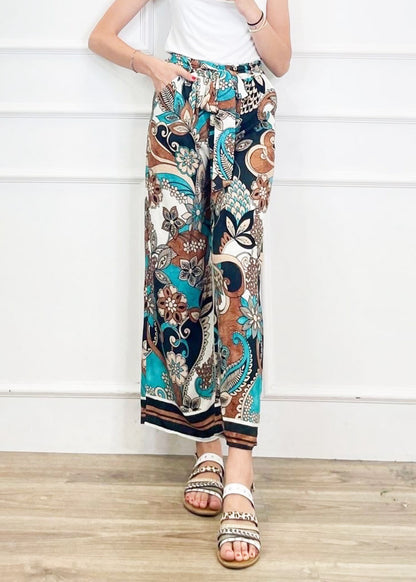 Lipstick - Paisley Print Trousers - 12333YRM
