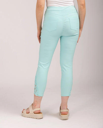 Mudflower - Lace Trim Bengaline Trousers - 706