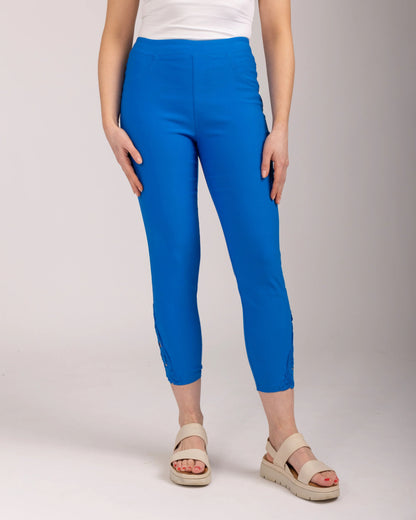 Mudflower - Lace Trim Bengaline Trousers - 706