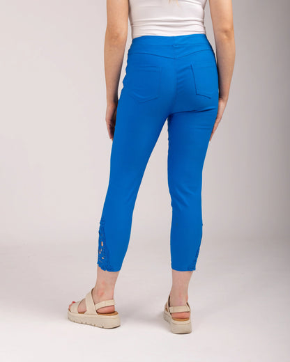 Mudflower - Lace Trim Bengaline Trousers - 706