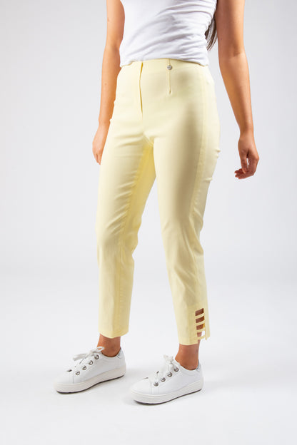 Robell – Split Side Trousers - Lemon - 52550