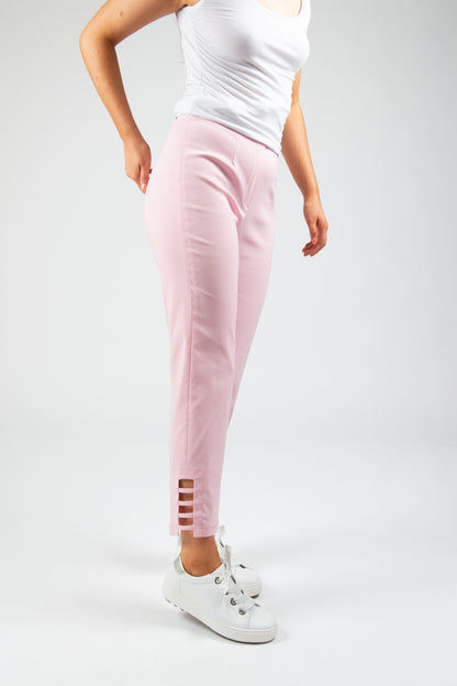 Robell – Split Side Trousers - Pink - 52550