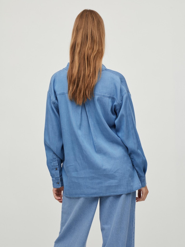 Vila - Long Sleeve Oversize Shirt - 14074593