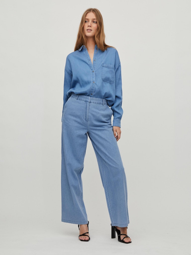 Vila - Long Sleeve Oversize Shirt - 14074593