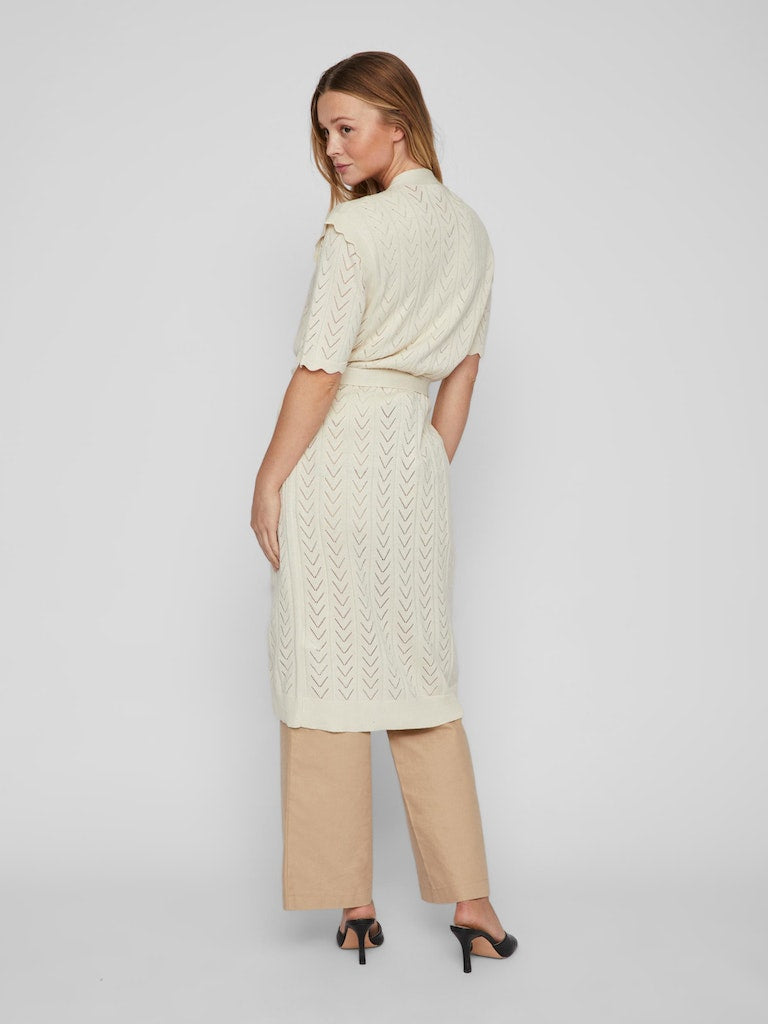 Vila - Shelly Long Sleeveless Knit Vest - 14081483