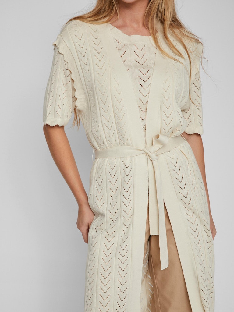 Vila - Shelly Long Sleeveless Knit Vest - 14081483