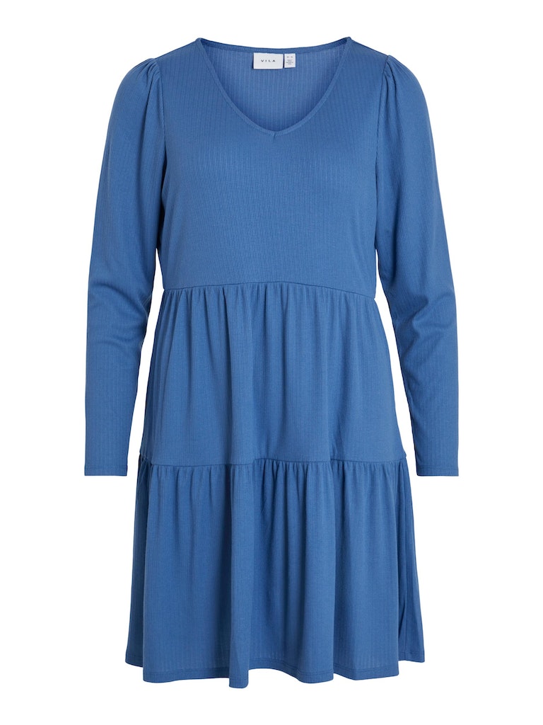 Vila - Bania Long Sleeve V-Neck Dress - 14080500