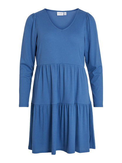 Vila - Bania Long Sleeve V-Neck Dress - 14080500