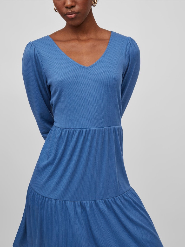 Vila - Bania Long Sleeve V-Neck Dress - 14080500