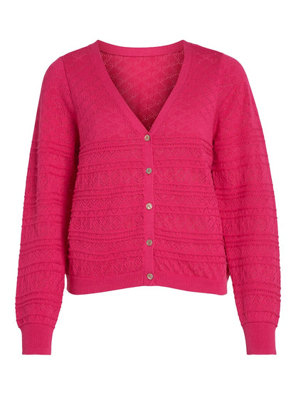 Vila - Augusta V-Neck Longsleeve Knit Cardigan - 14082045
