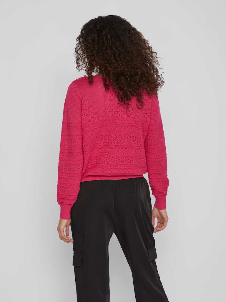 Vila - Augusta V-Neck Longsleeve Knit Cardigan - 14082045