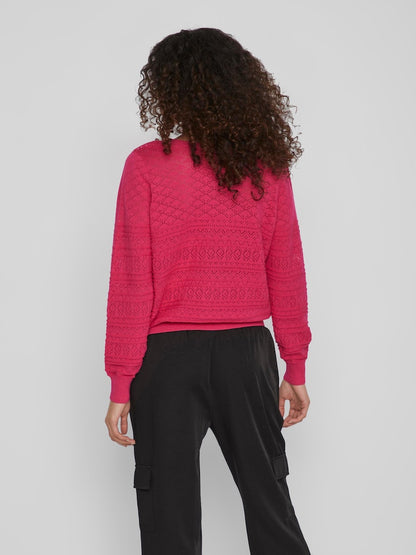 Vila - Augusta V-Neck Longsleeve Knit Cardigan - 14082045