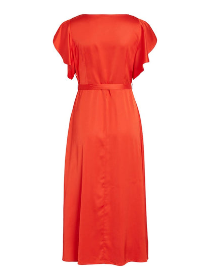 Vila - Carolina Short-Sleeved Wrap Midi Dress - 14083043