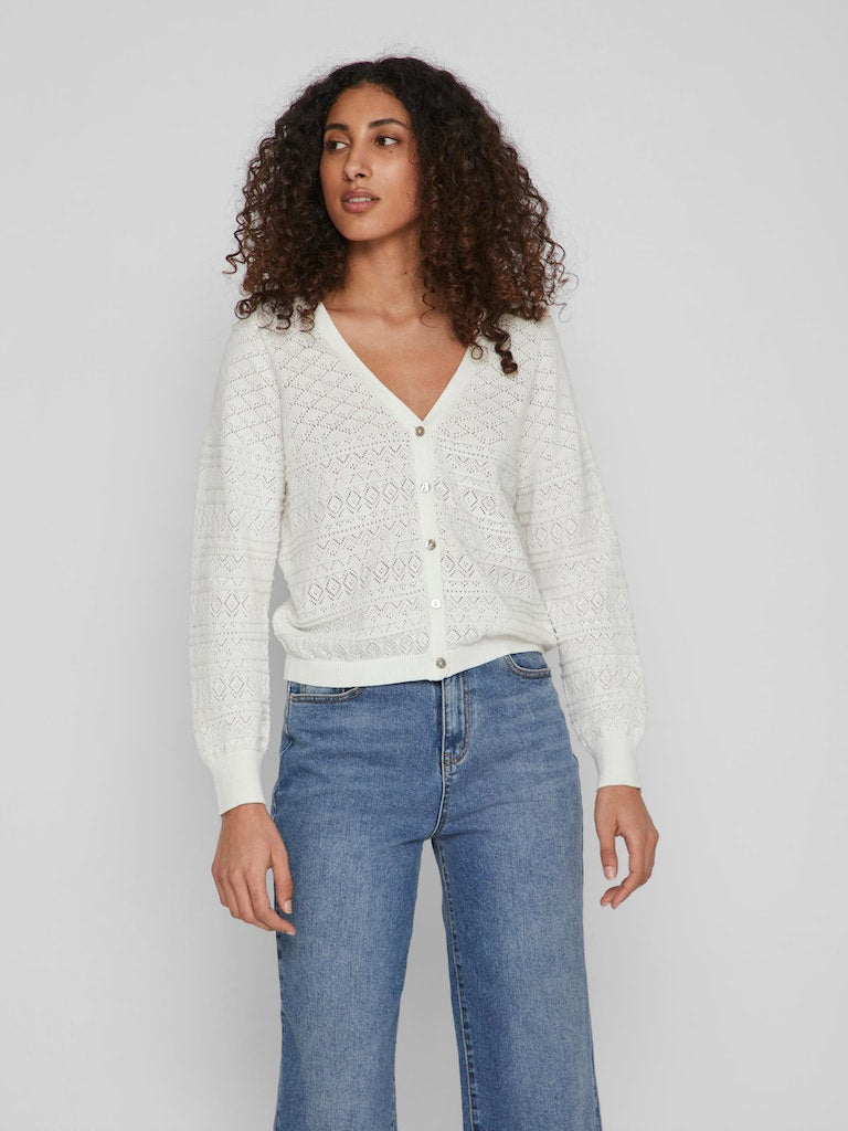 Vila - Augusta V-Neck Longsleeve Knit Cardigan - 14082045