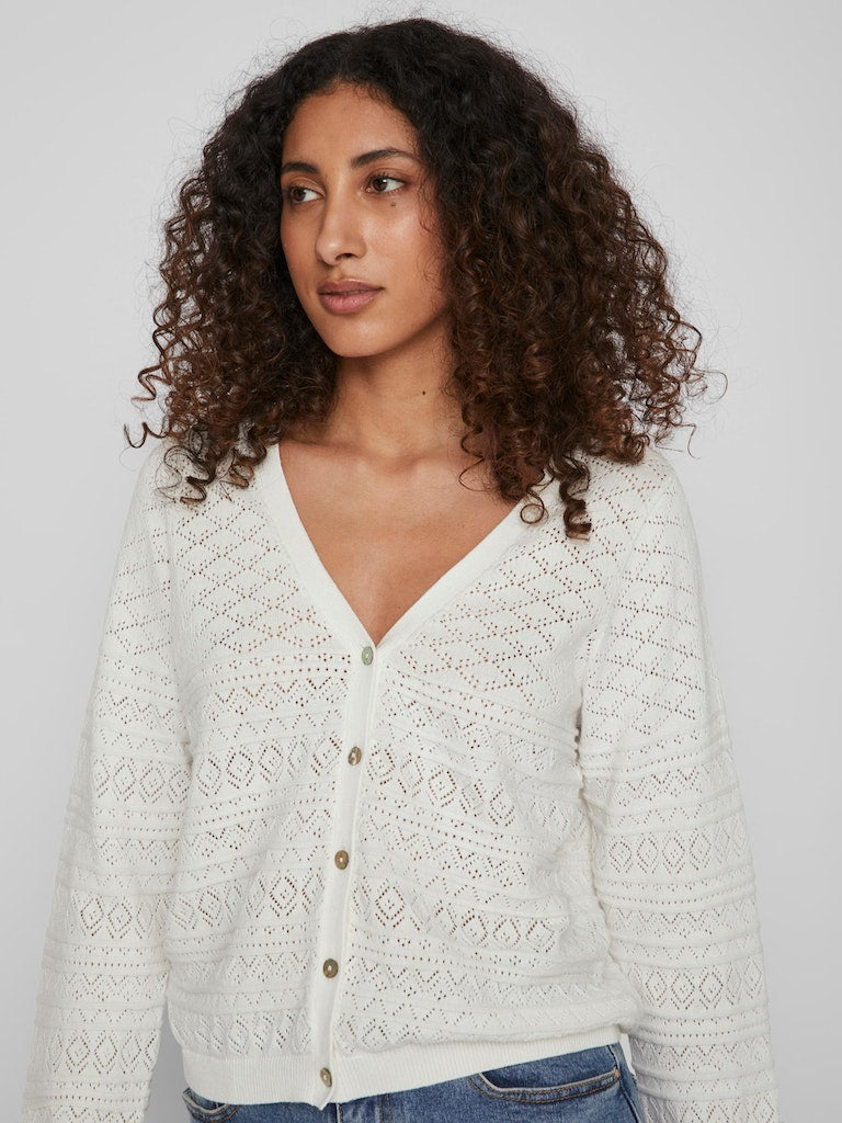 Vila - Augusta V-Neck Longsleeve Knit Cardigan - 14082045