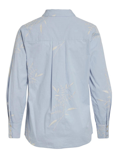 Vila - Longsleeve Shirt with Embroidery - 14085796